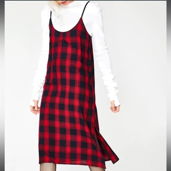 Dolls Kill Dresses & Skirts - Current Mood Ruby Soho Plaid Dress